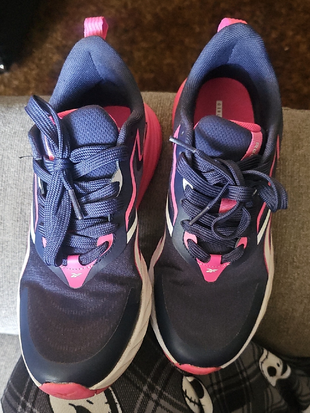 Reebok Navy and Pink Women’s Athletic Sneakers